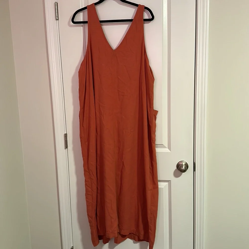 Old Navy Dress NWT 2X Orange Sleeveless - Picture 2 of 6